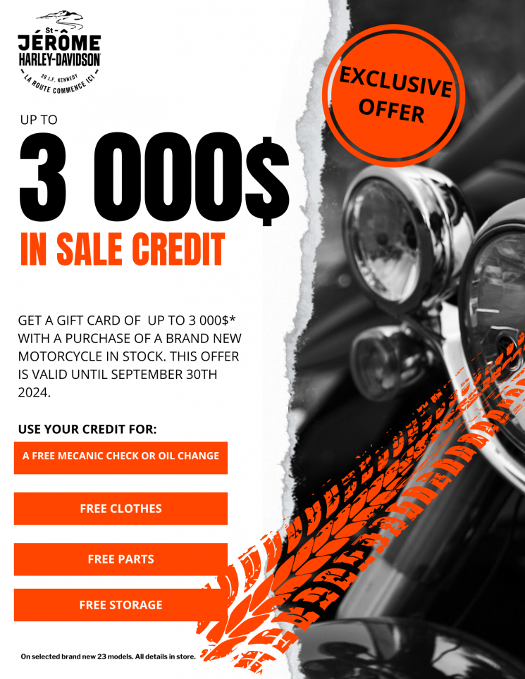 Get a credit of 3 000$!