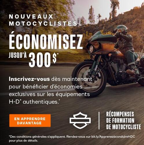 Promotion pour les nouveaux motocyclistes!